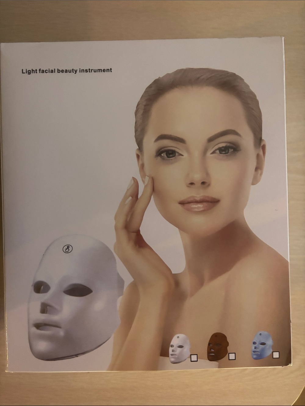 LED Light Facial Beauty Mask - White